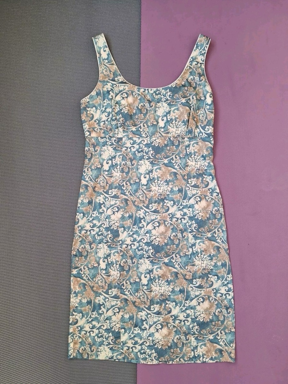 Peruvian connection 100% Pima cotton teal sheath dress in size 12